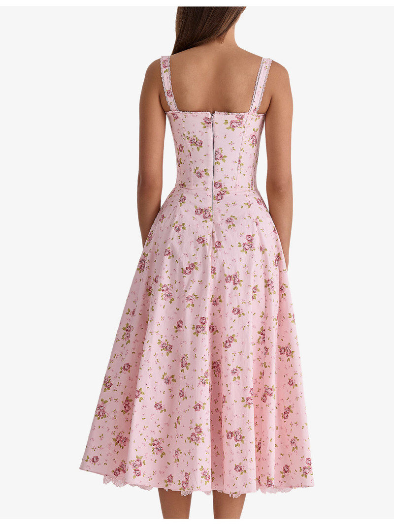 Rosalee Floral Stretch-Cotton Midi Dress 4
