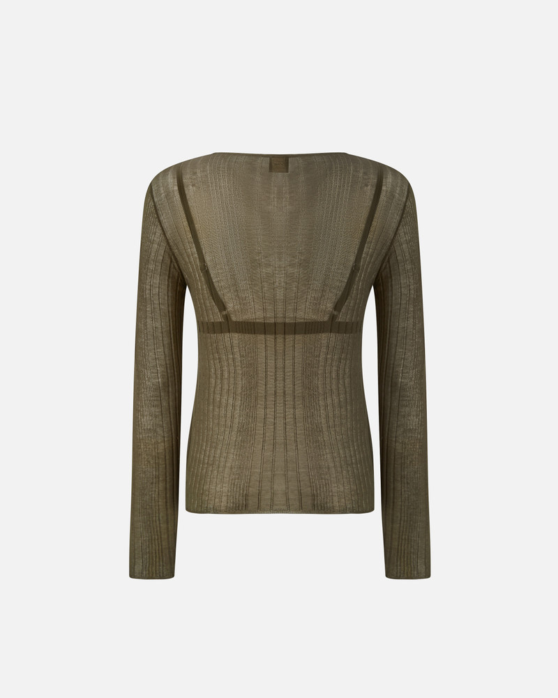 SEMI-TRANSPARENT RIBBED SWEATER 4