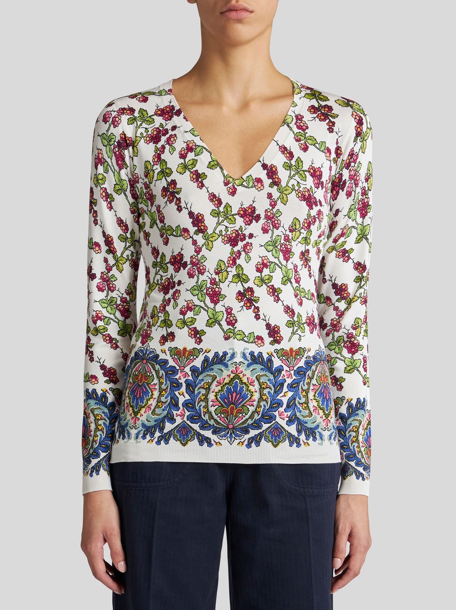 V-NECK PRINTED JUMPER - 2