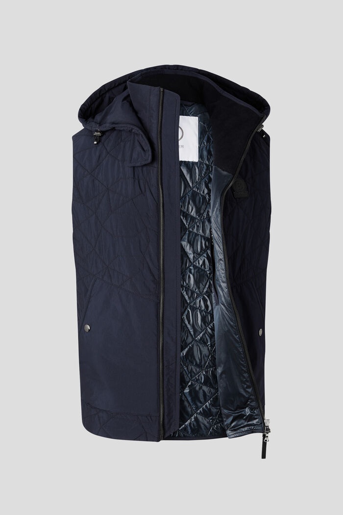 Simon Quilted waistcoat in Navy blue - 7