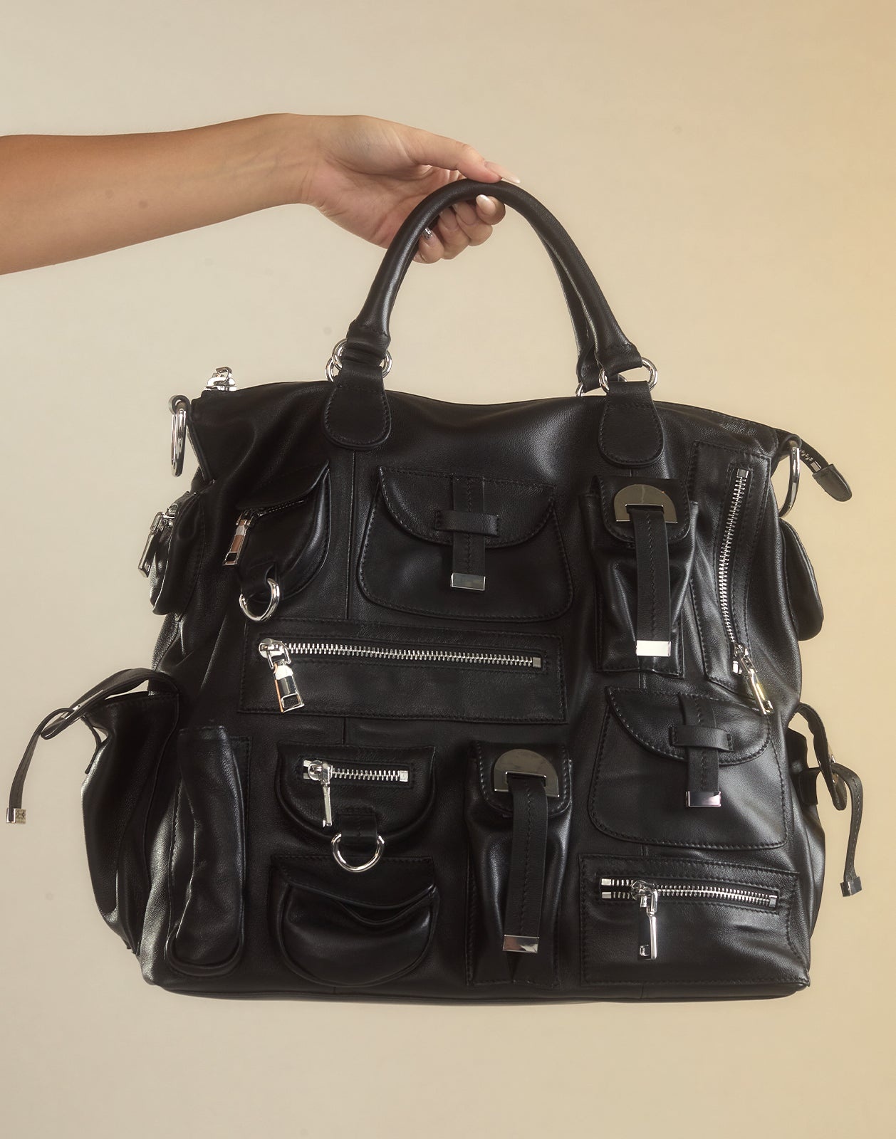 Leather Cargo Pocket Bag - 2