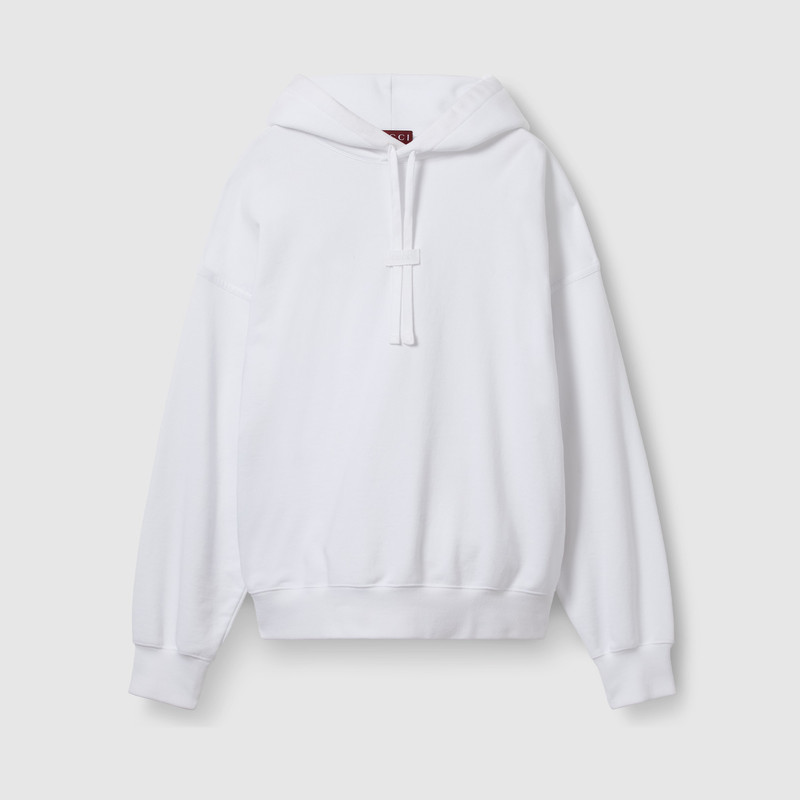 Cotton jersey hooded sweatshirt 1