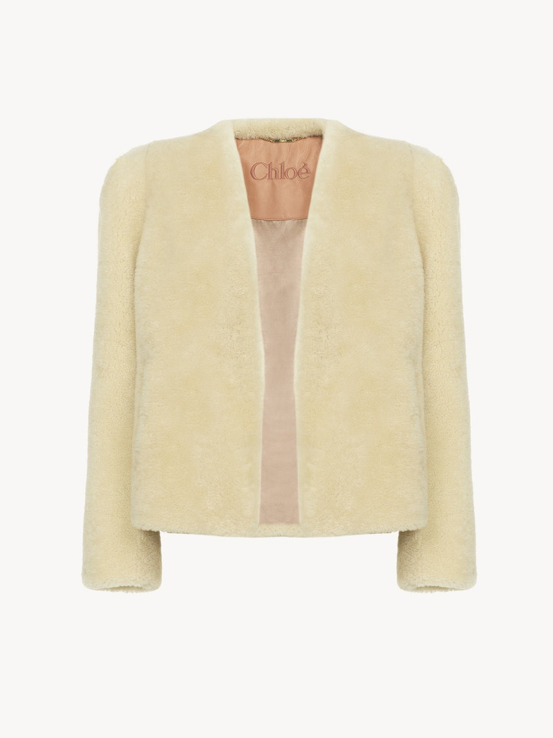 Chloé BOXY JACKET IN SHEARLING outlook