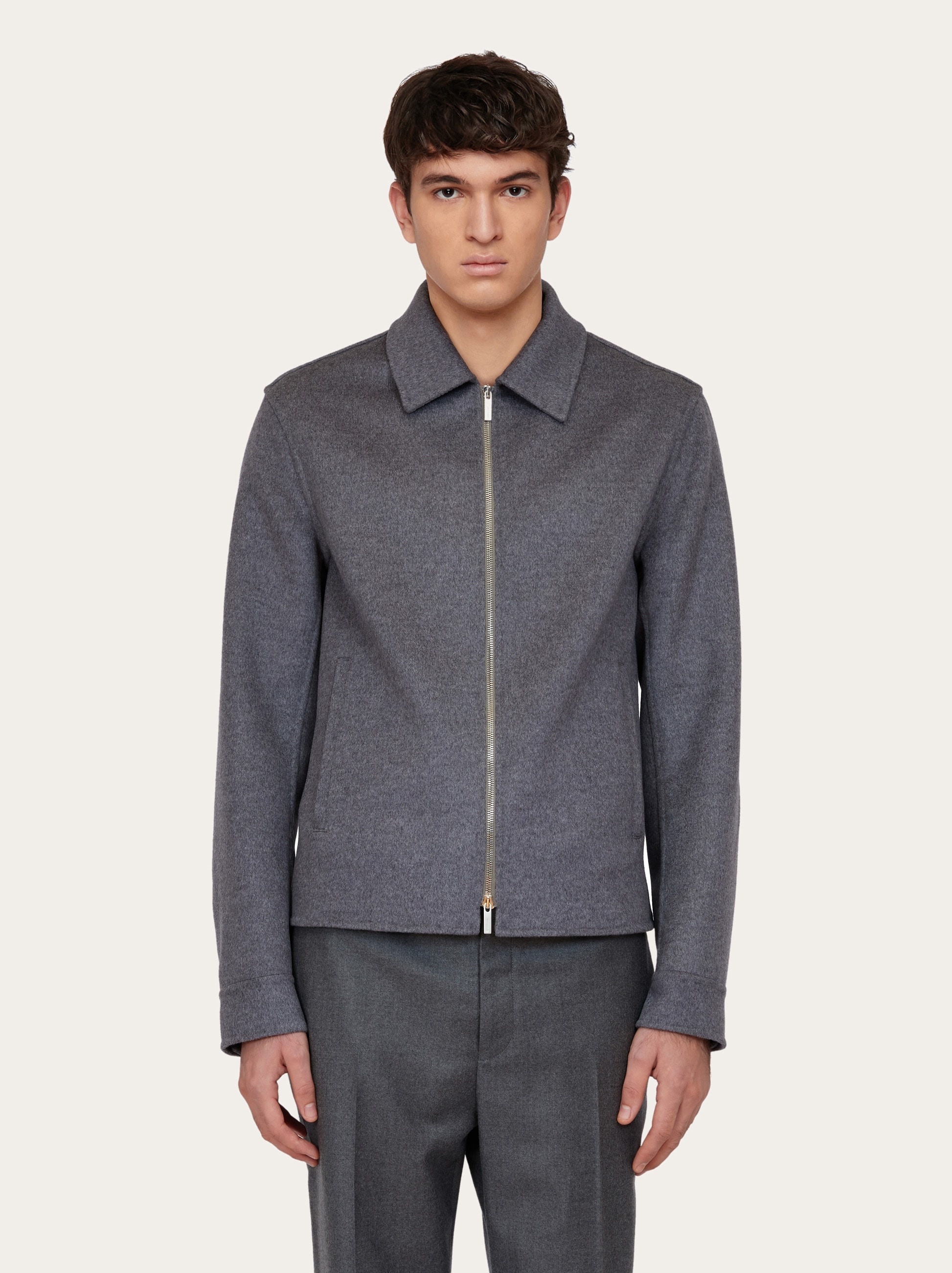 Mixed cashmere blouson - 2