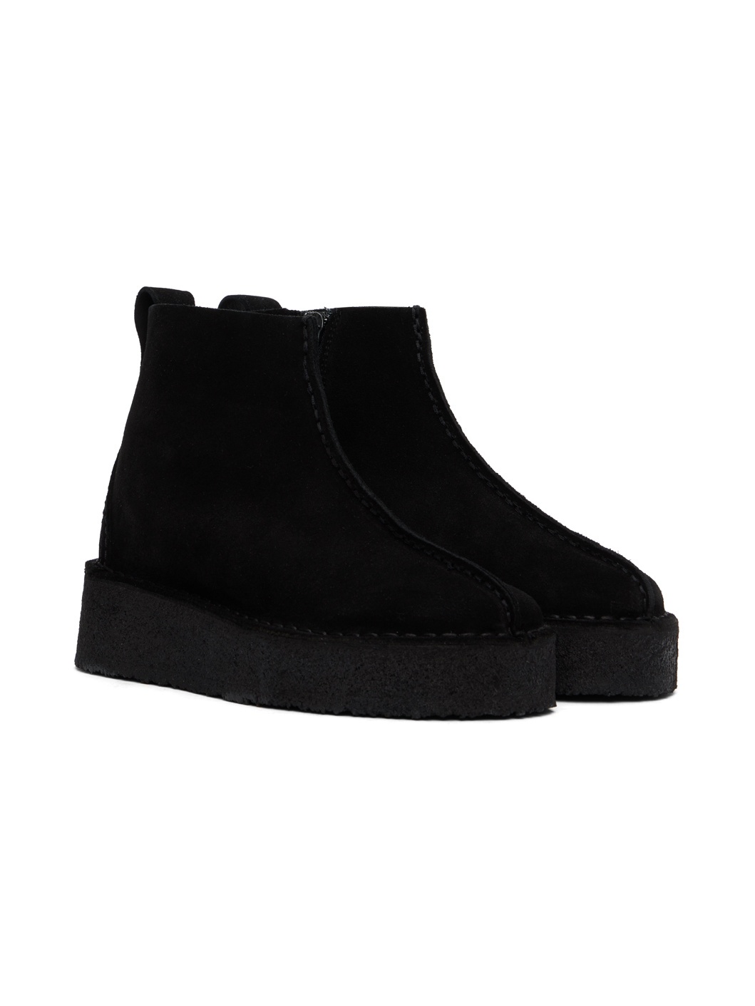 Black Trek Wedge Boots - 4