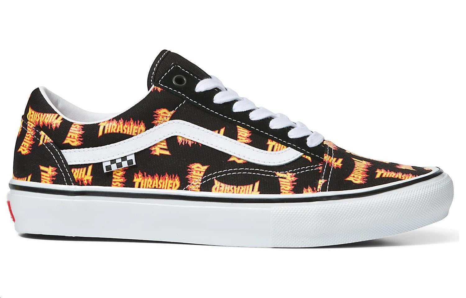 Vans Thrasher x Skate Old Skool 'Allover Thrasher Flame Logo' VN0005W0BML - 2