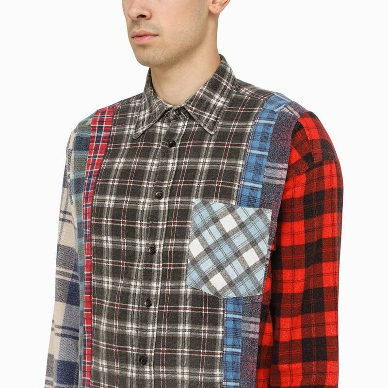 Multicoloured cotton check shirt 4