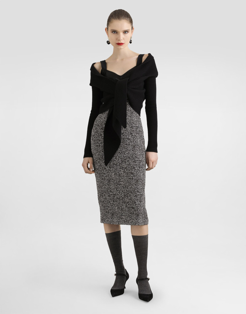 Dolce & Gabbana Heavy crêpe dress with damier print outlook