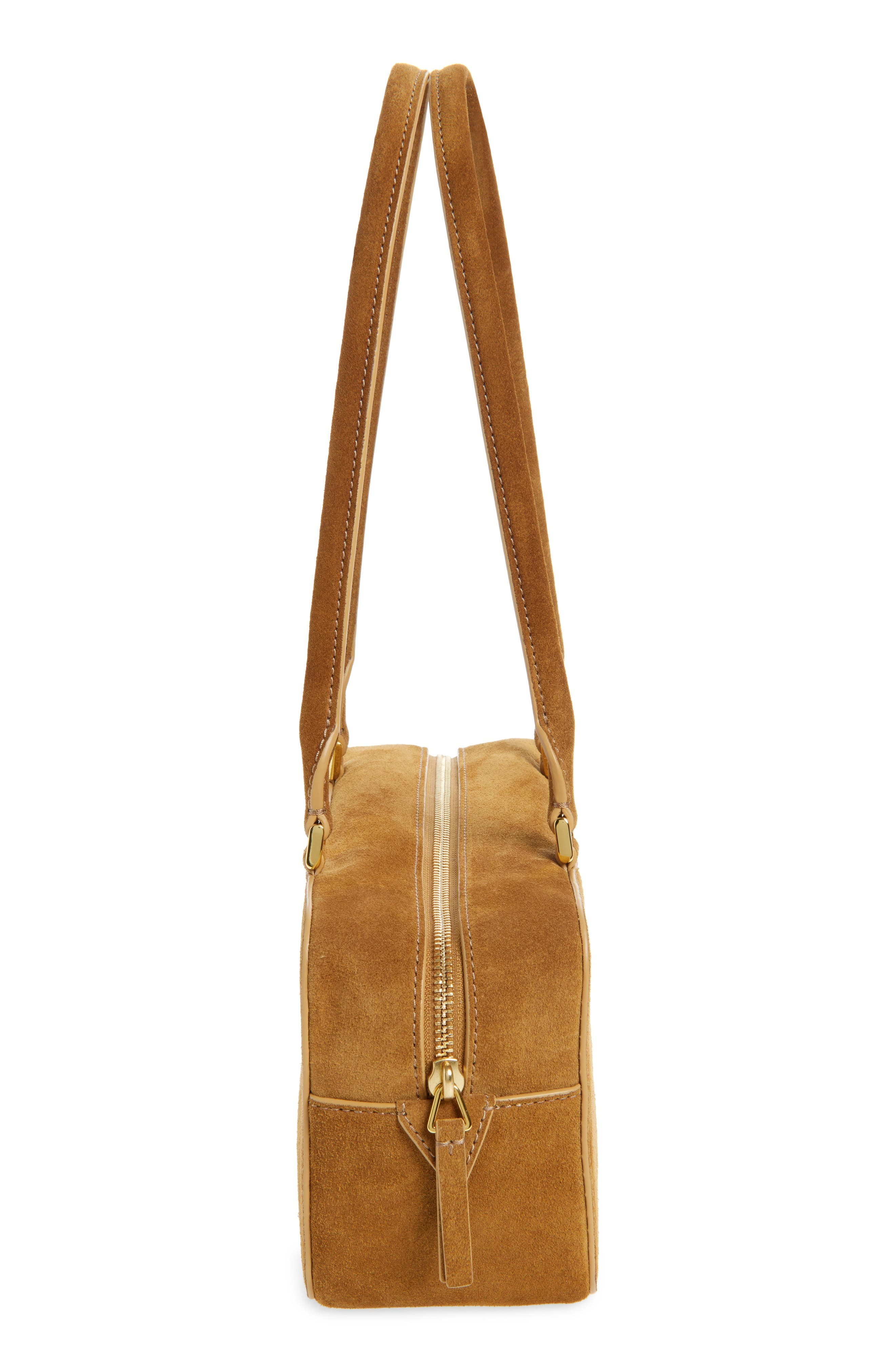 Veronica Beard Boxy Suede Shoulder Bag in Acorn at Nordstrom - 5