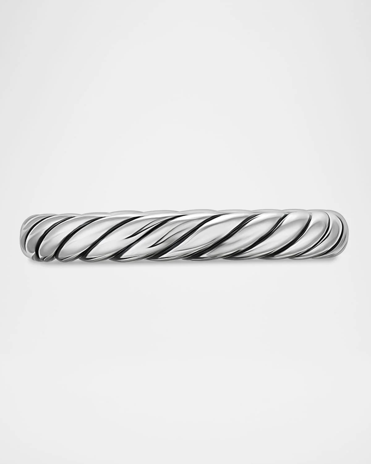 Modern Cable Band Ring in Silver, 3.4mm - 1