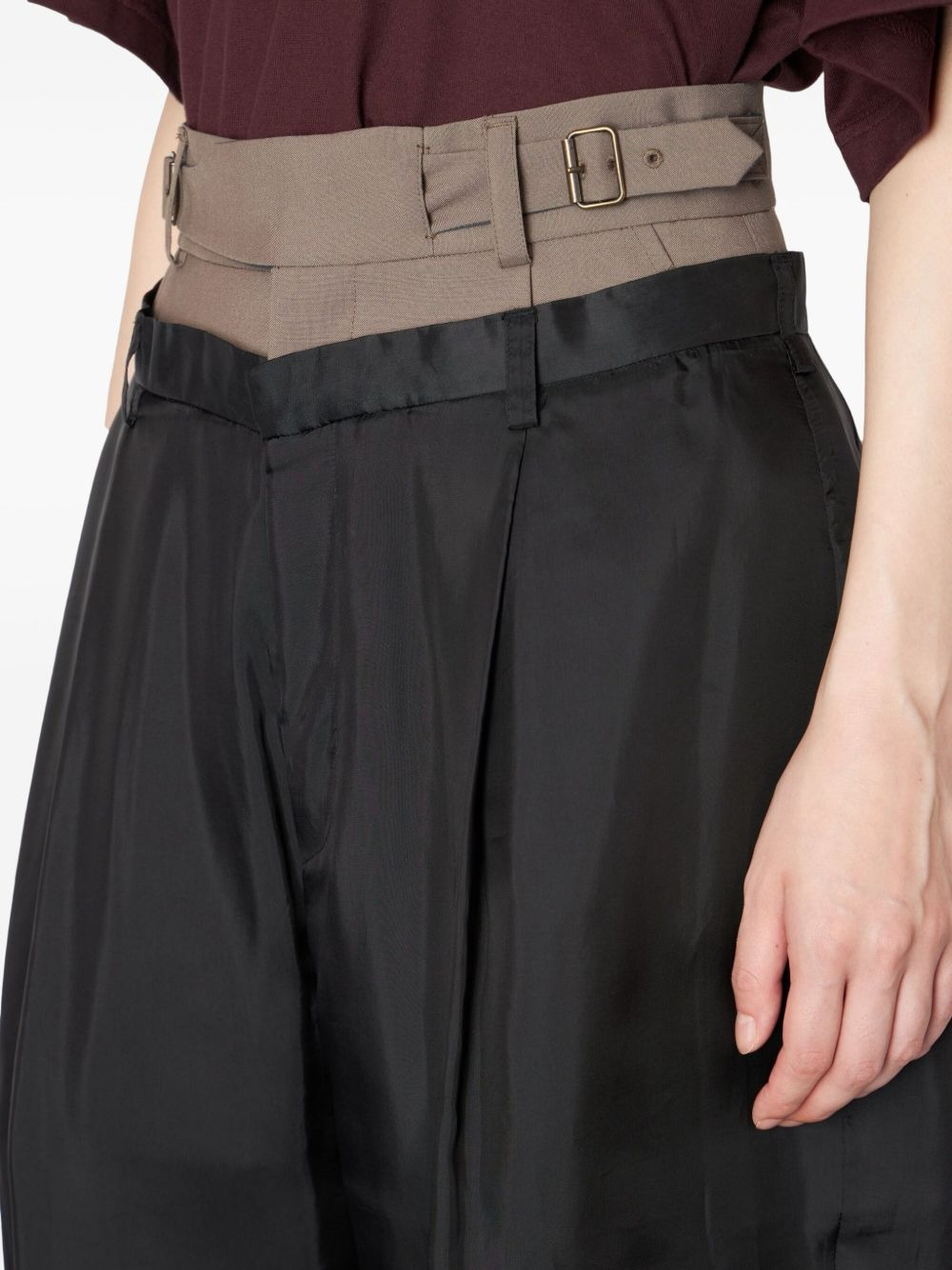 pleated straight trousers - 3