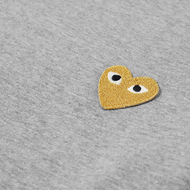 Comme des Garçons PLAY Comme des Garcons Play Women's Gold Heart Logo T-Shirt outlook