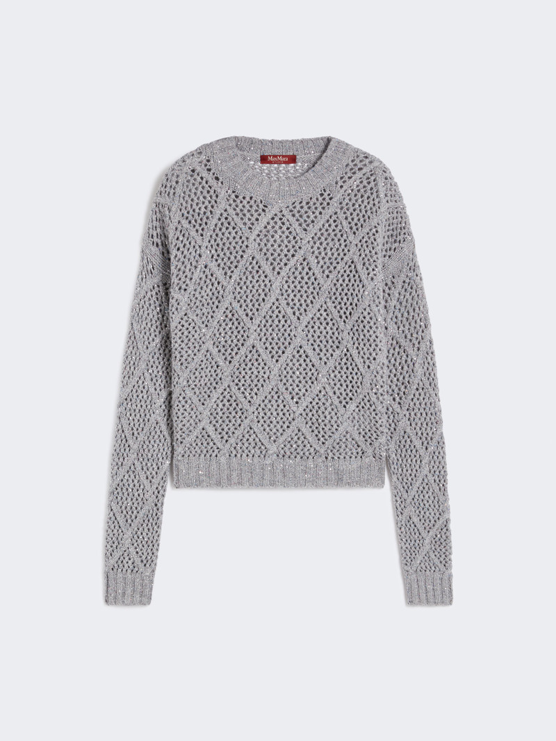 ELLADE Boxy sweater in wool and cashmere with sequins 1