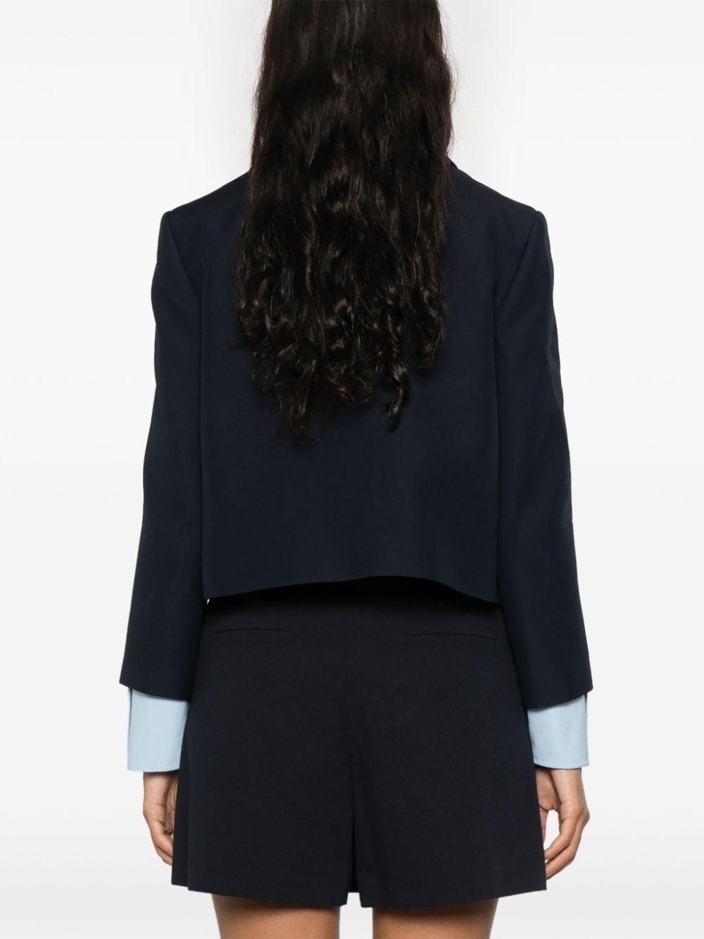 VLogo Signature cropped blazer - 4