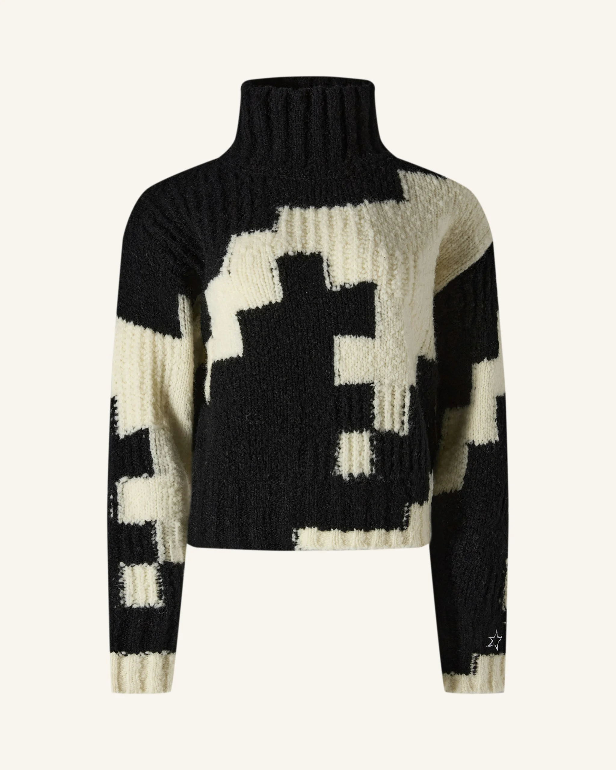 Chunky Wool Cropped Sweater - 1
