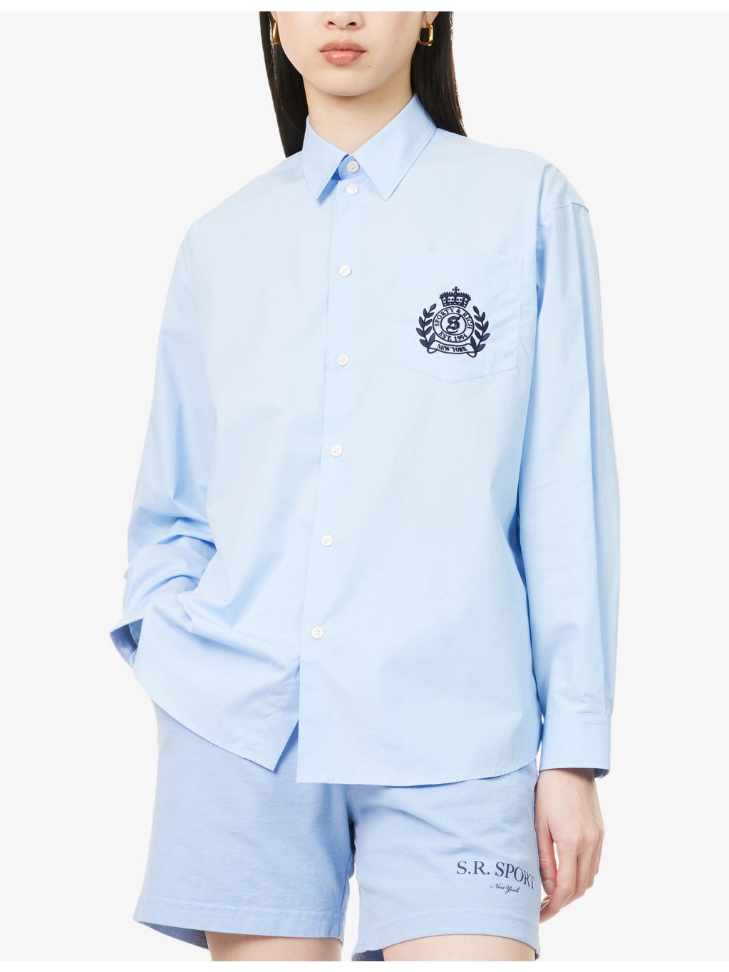 Oversized Riding Embroidered Cotton-Poplin Shirt - 3