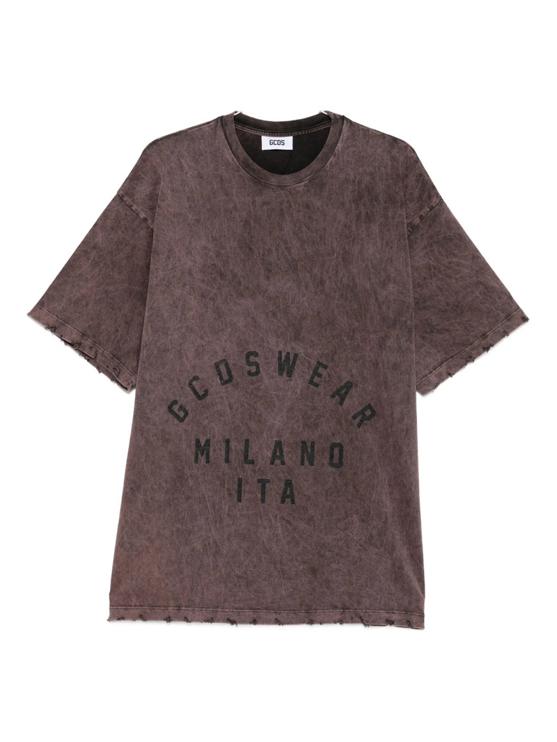 Gcds Distressed-effect Graphic-print T-shirt 1