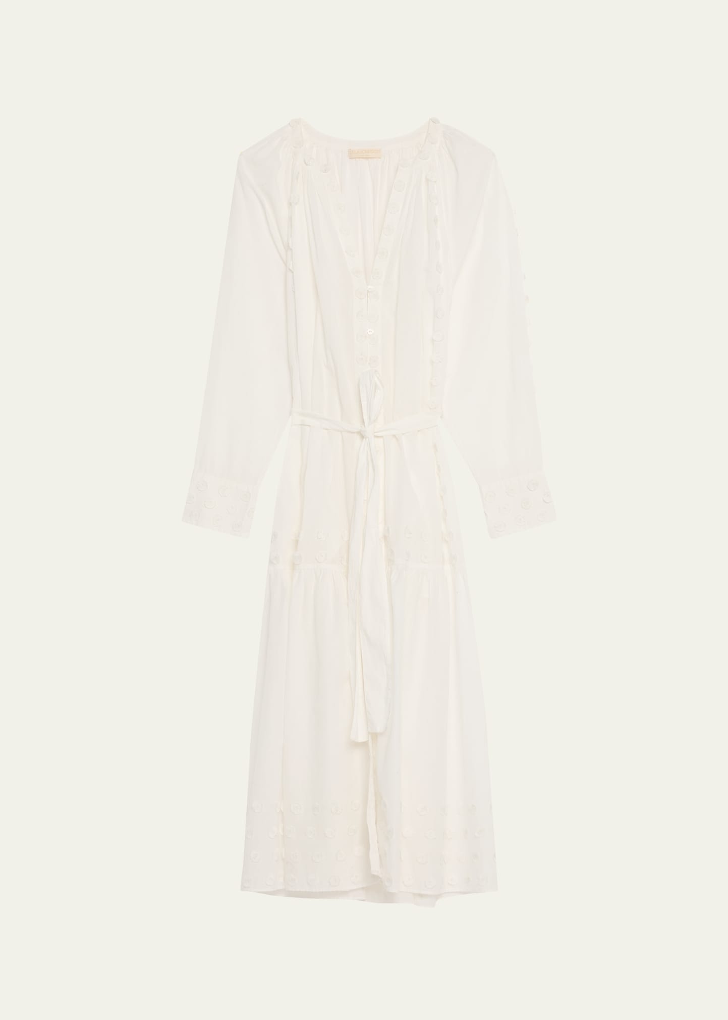 Emera Long-Sleeve Shirtdress Coverup - 1