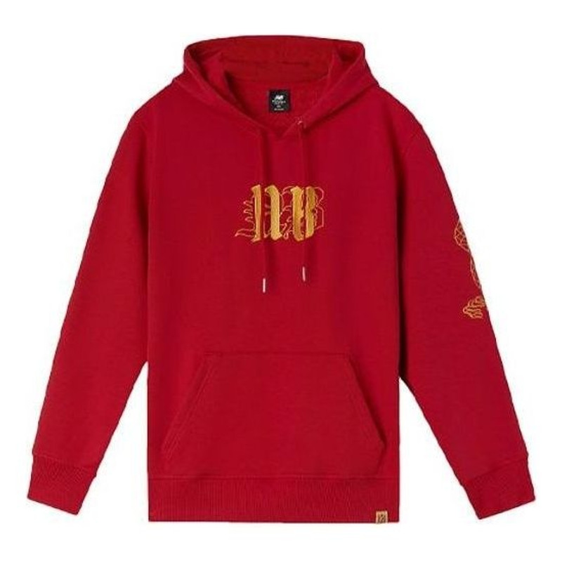 New Balance Lifestyle Graphic Print Hoodie 'Red Yellow' AMT01596-REP - 1