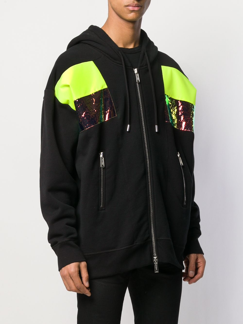 paneled hoodie - 3