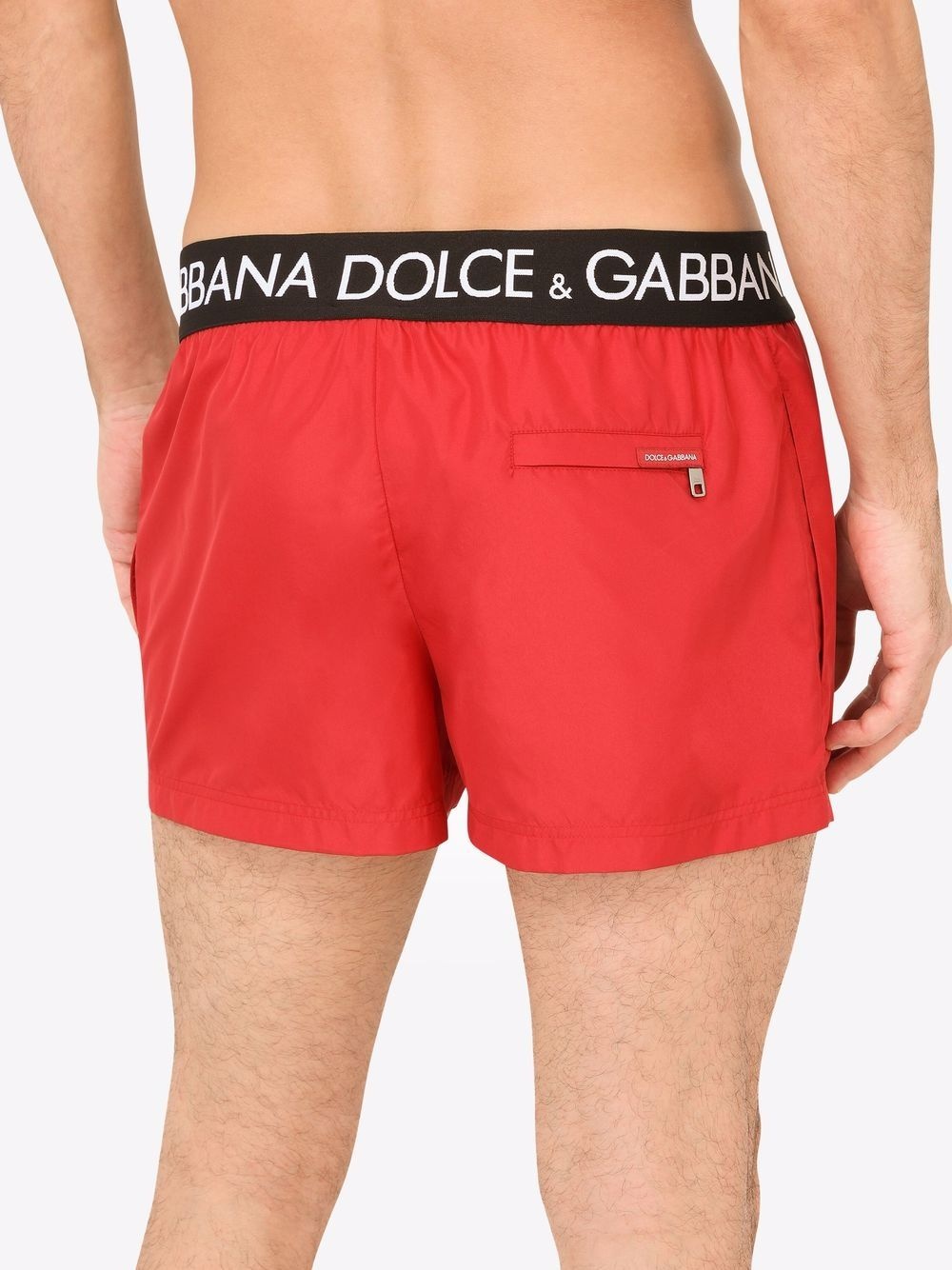 logo-waistband swim shorts - 3