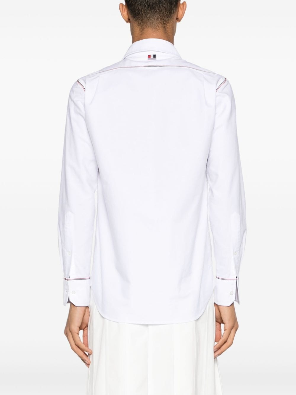 RWB-trim cotton shirt - 4