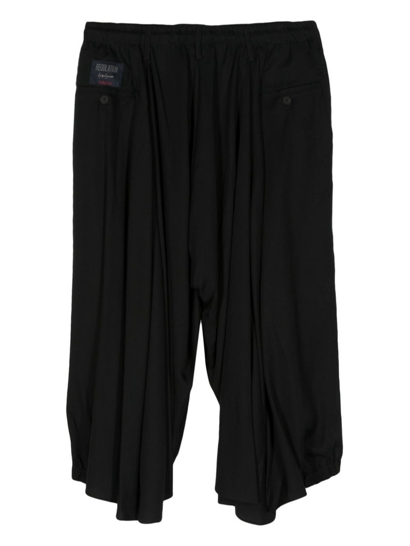 Yohji Yamamoto drawstring-waist crow trousers outlook