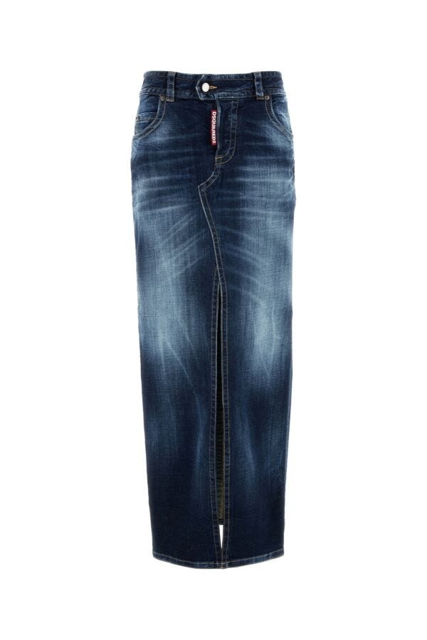 スカート Dsquared2 Stretch Denim Skirt DSQUARED2 Layered Denim Mini Skirt | Blue | FARFETCH