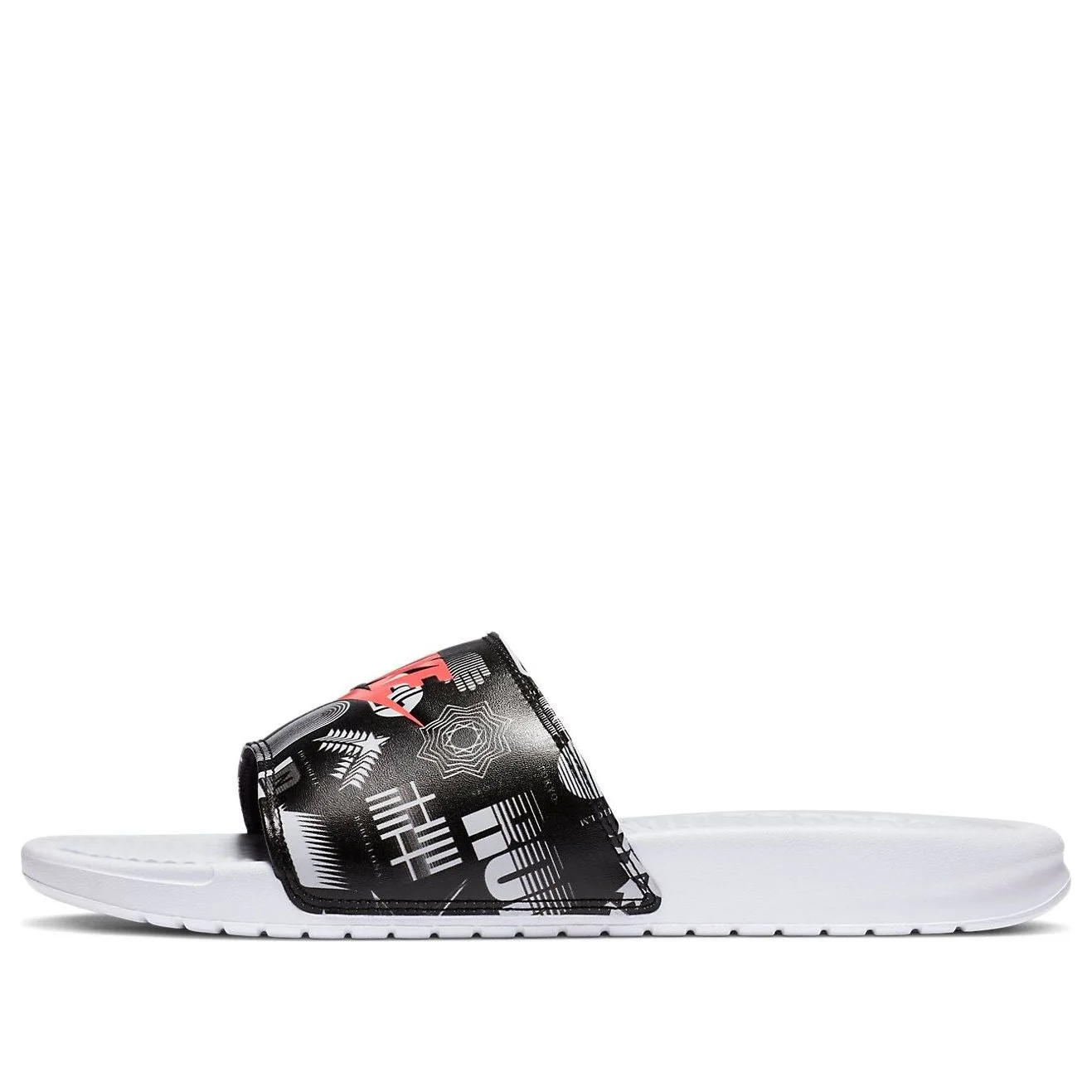Nike Benassi JDI Print White Black Slippers 'White Black' 631261-107 - 1