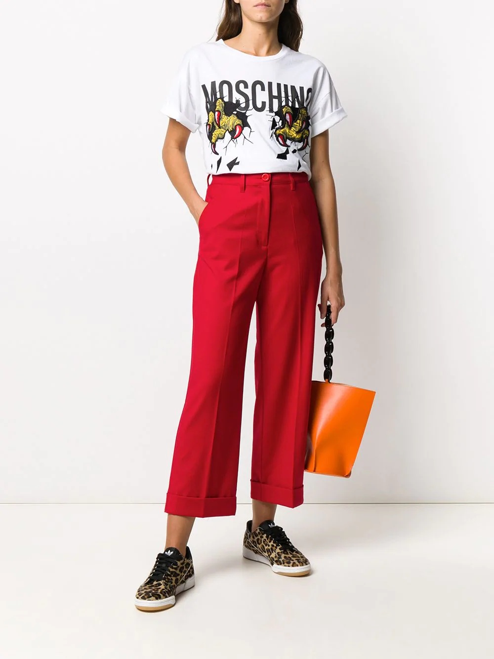 wide leg cropped trousers - 2