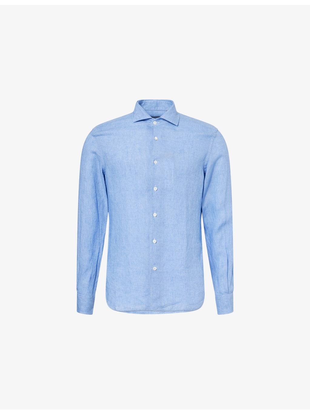 Regular-Fit Logo-Embroidered Linen Shirt - 1