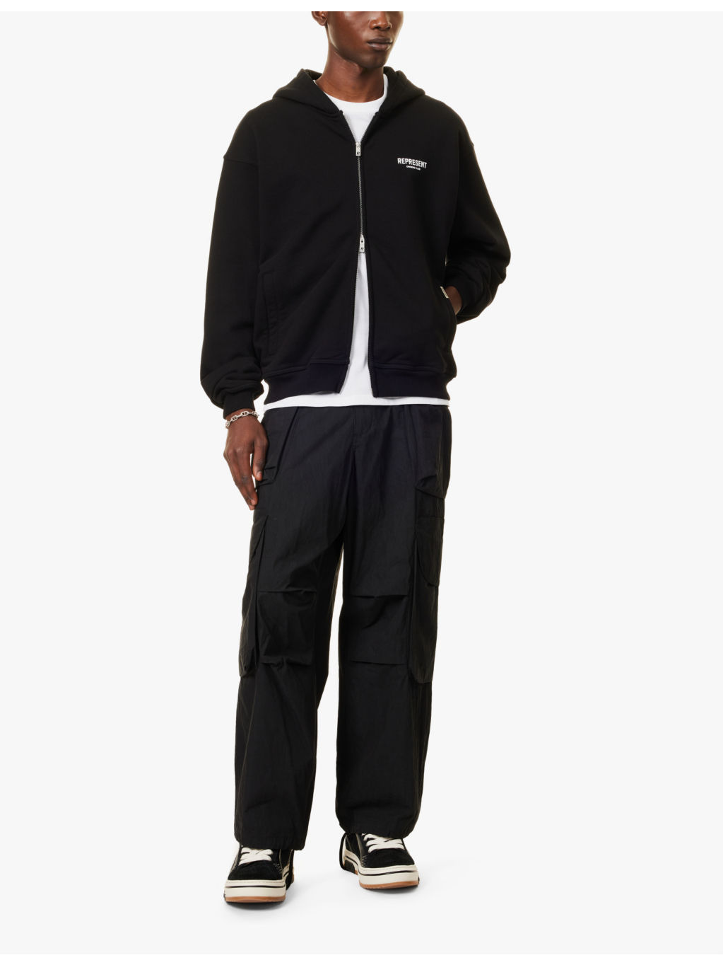 Owners Club brand-print relaxed-fit cotton-jersey hoody - 2