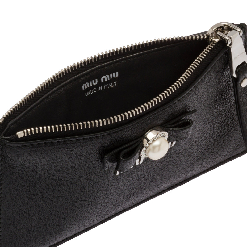 Miu Miu Madras leather envelope wallet outlook