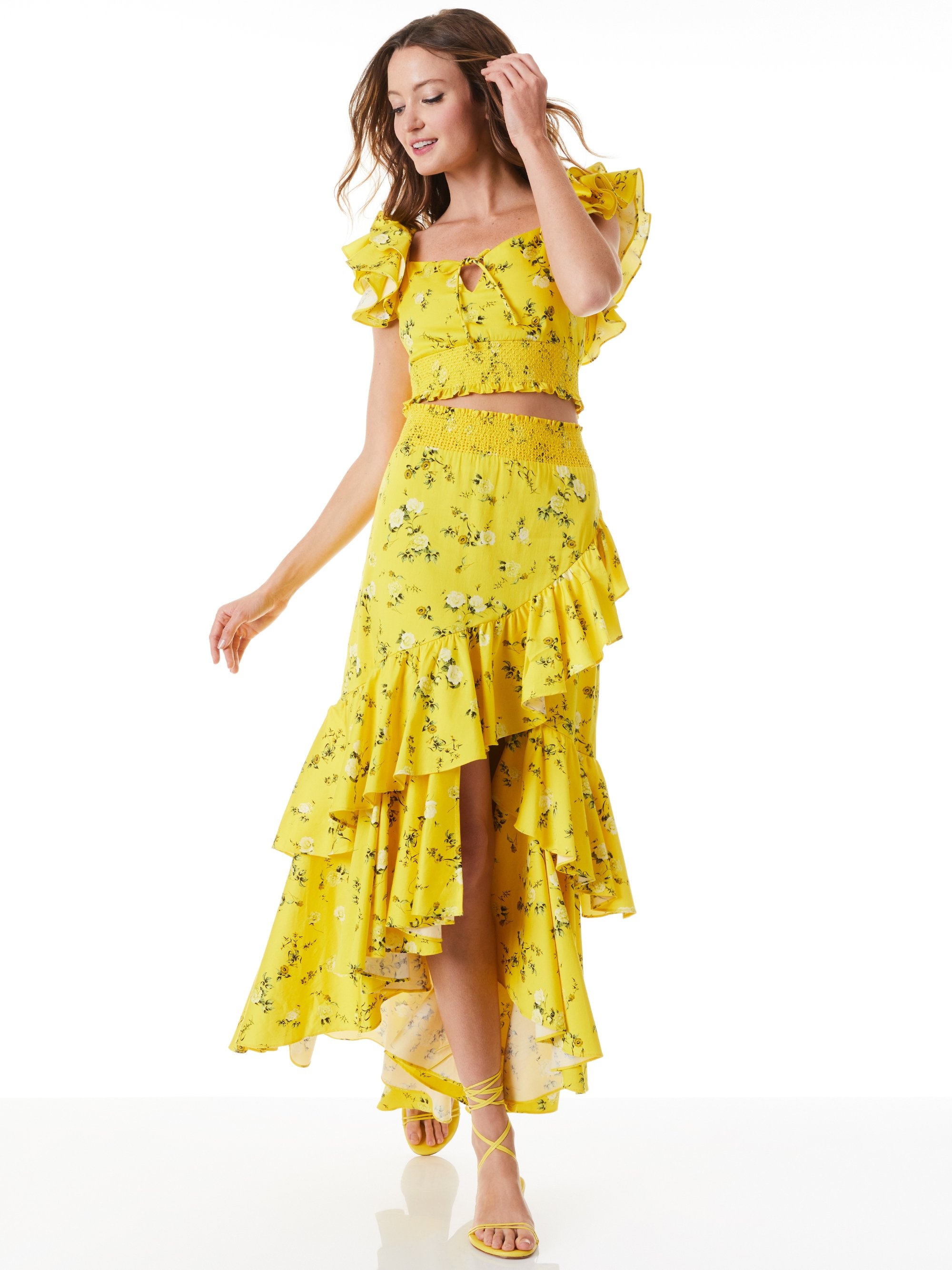 CRISTINA WRAP RUFFLE SKIRT - 6