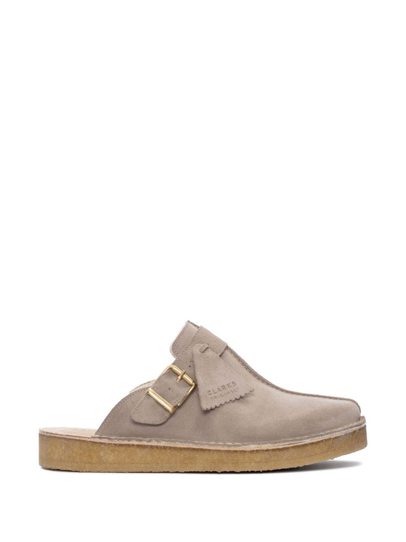 Trek calf suede flat mules 1