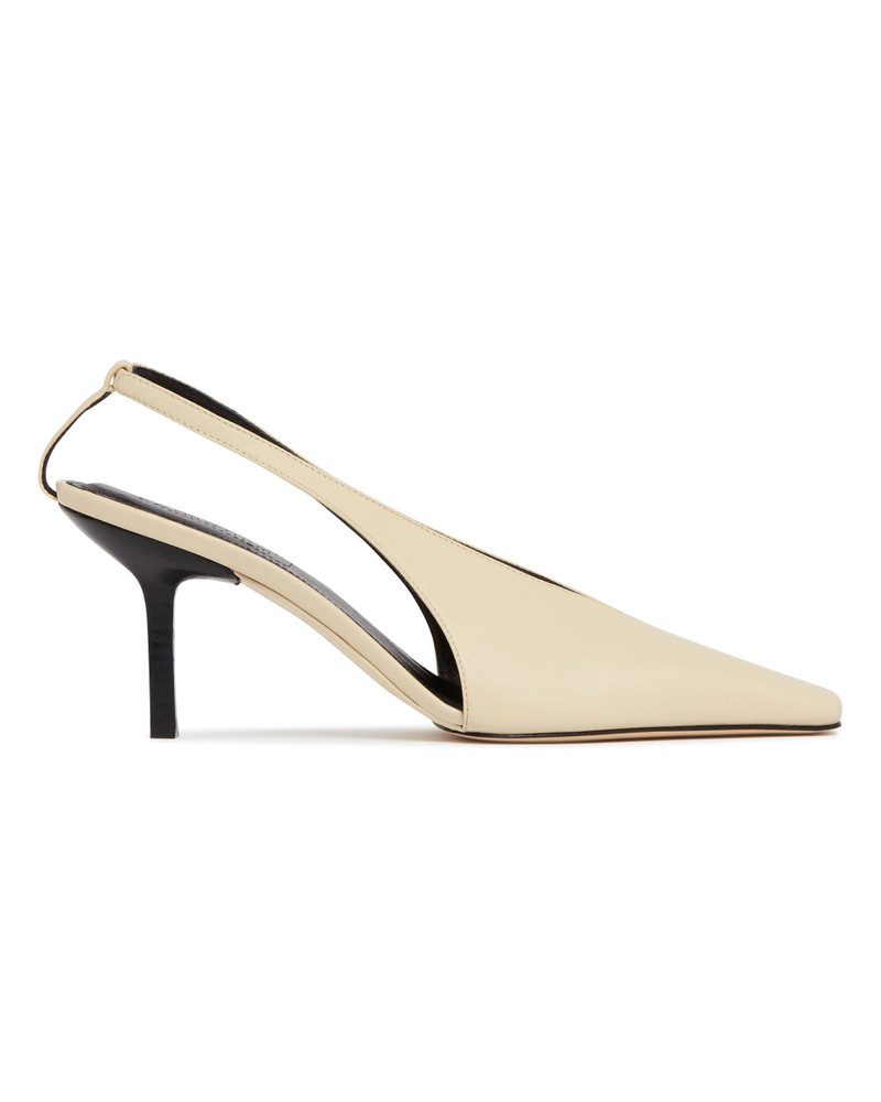 armarium Beige Evelina Leather Slingbacks outlook