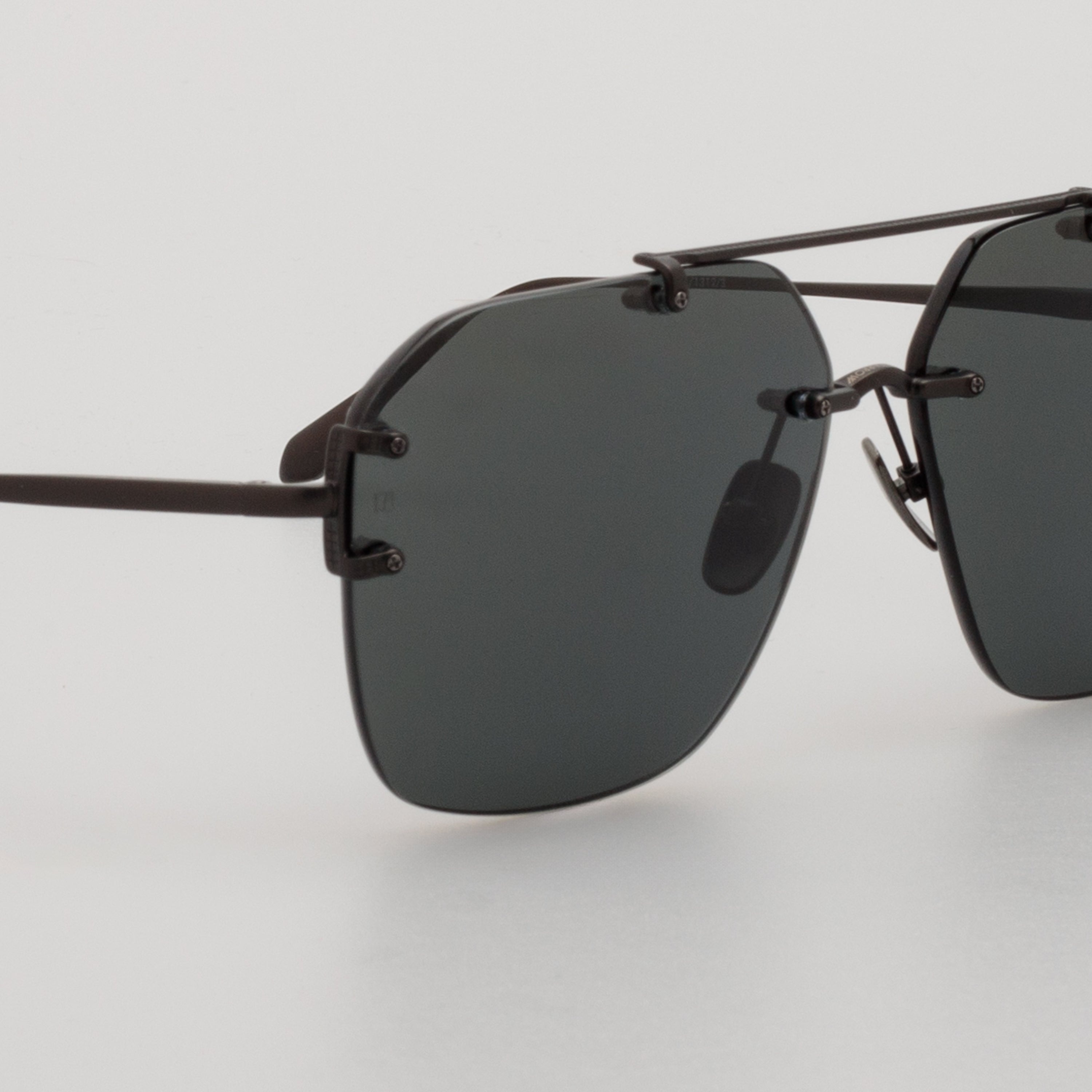 Reyner Sunglasses in Black and Matt Nickel - 4