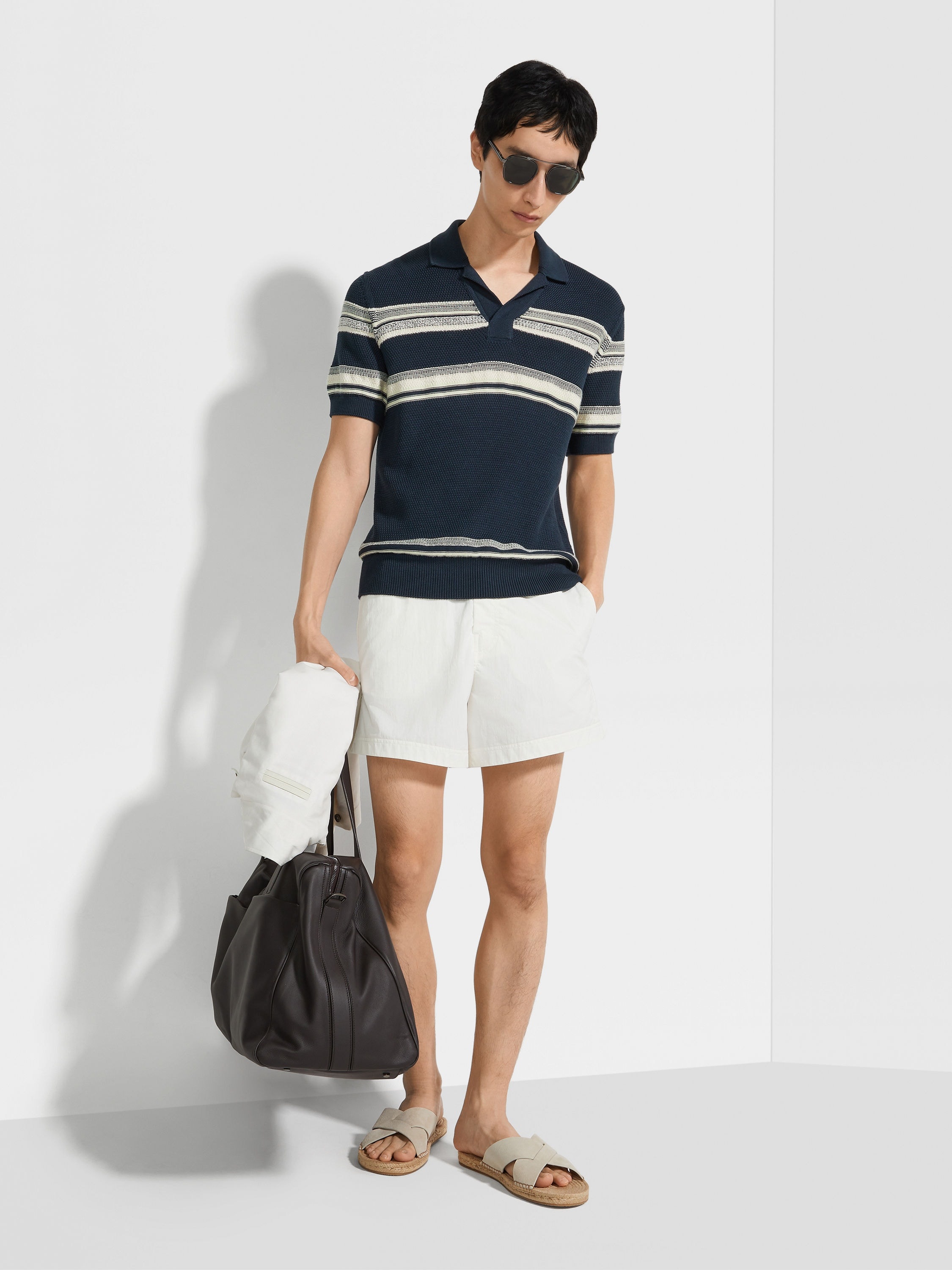 ZEGNA 232 ROAD BRAND MARK SWIM TRUNKS - 4