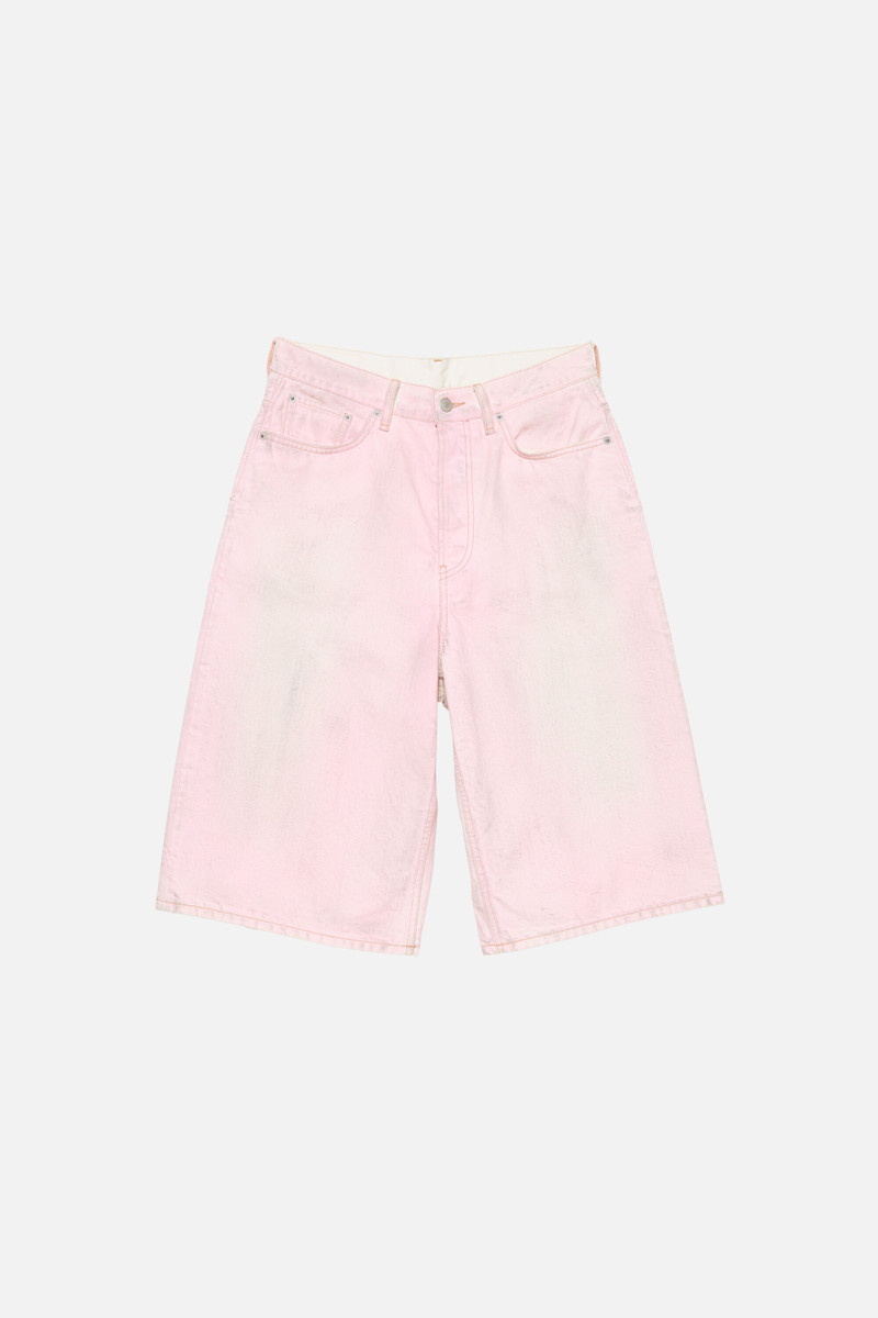 Denim shorts - Loose fit - Pale Pink 1