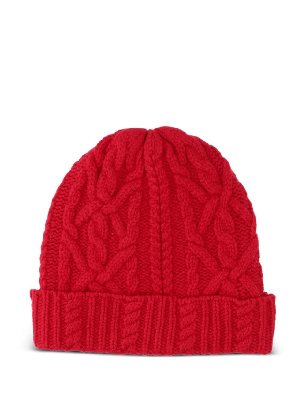 cable-knit wool beanie - 2