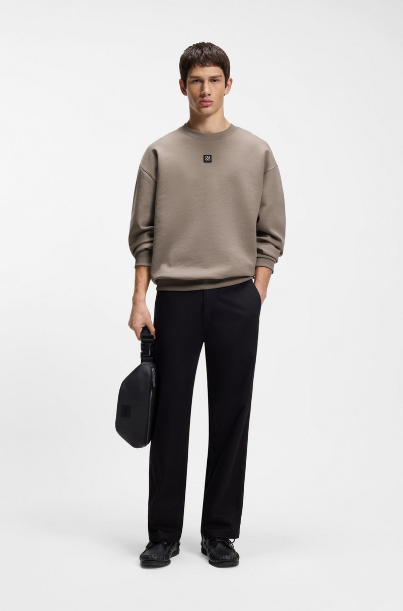 HUGO STACKED-LOGO SWEATSHIRT IN A COTTON BLEND outlook
