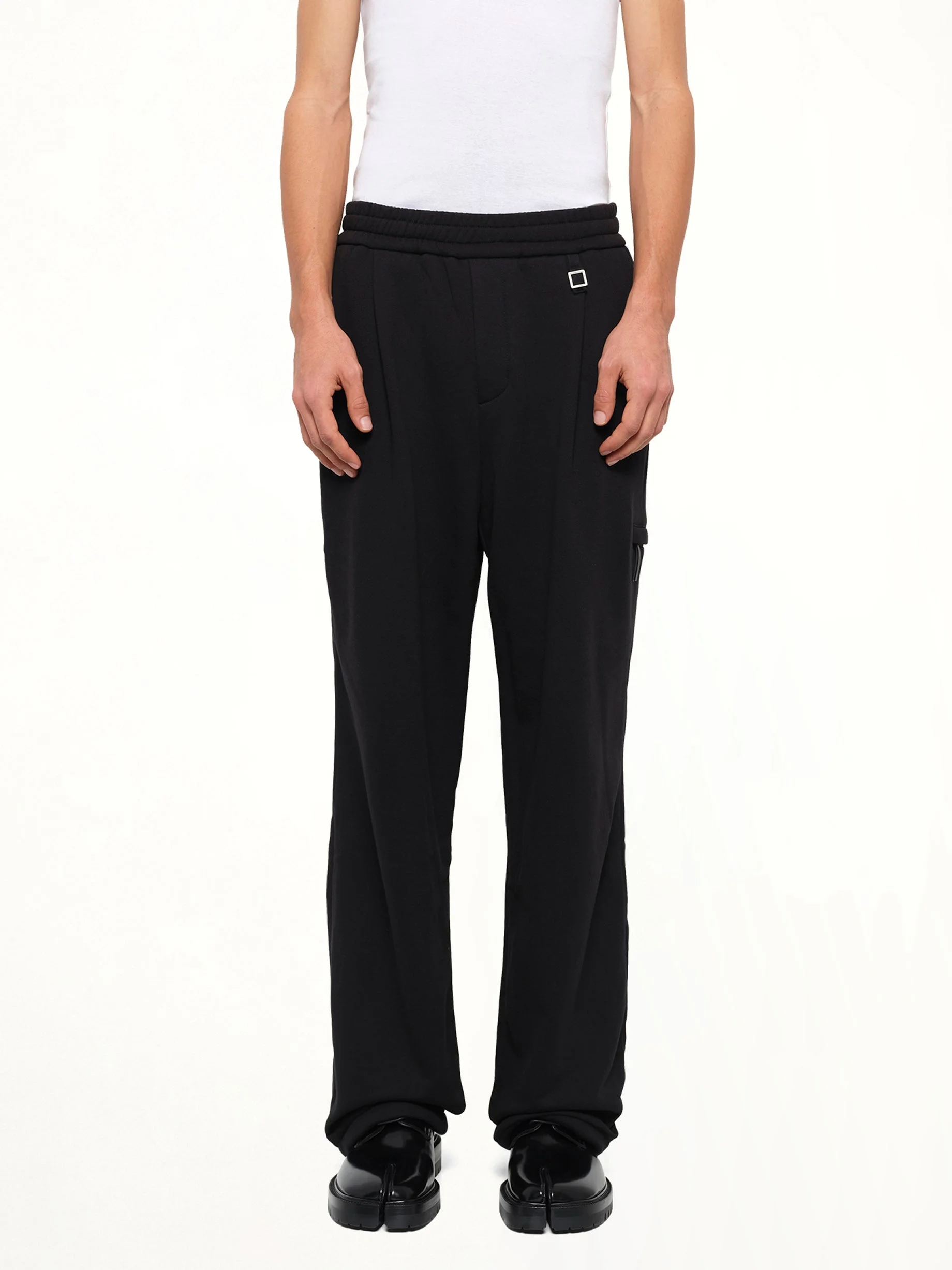 Pleated Sweatpants in Black - 1