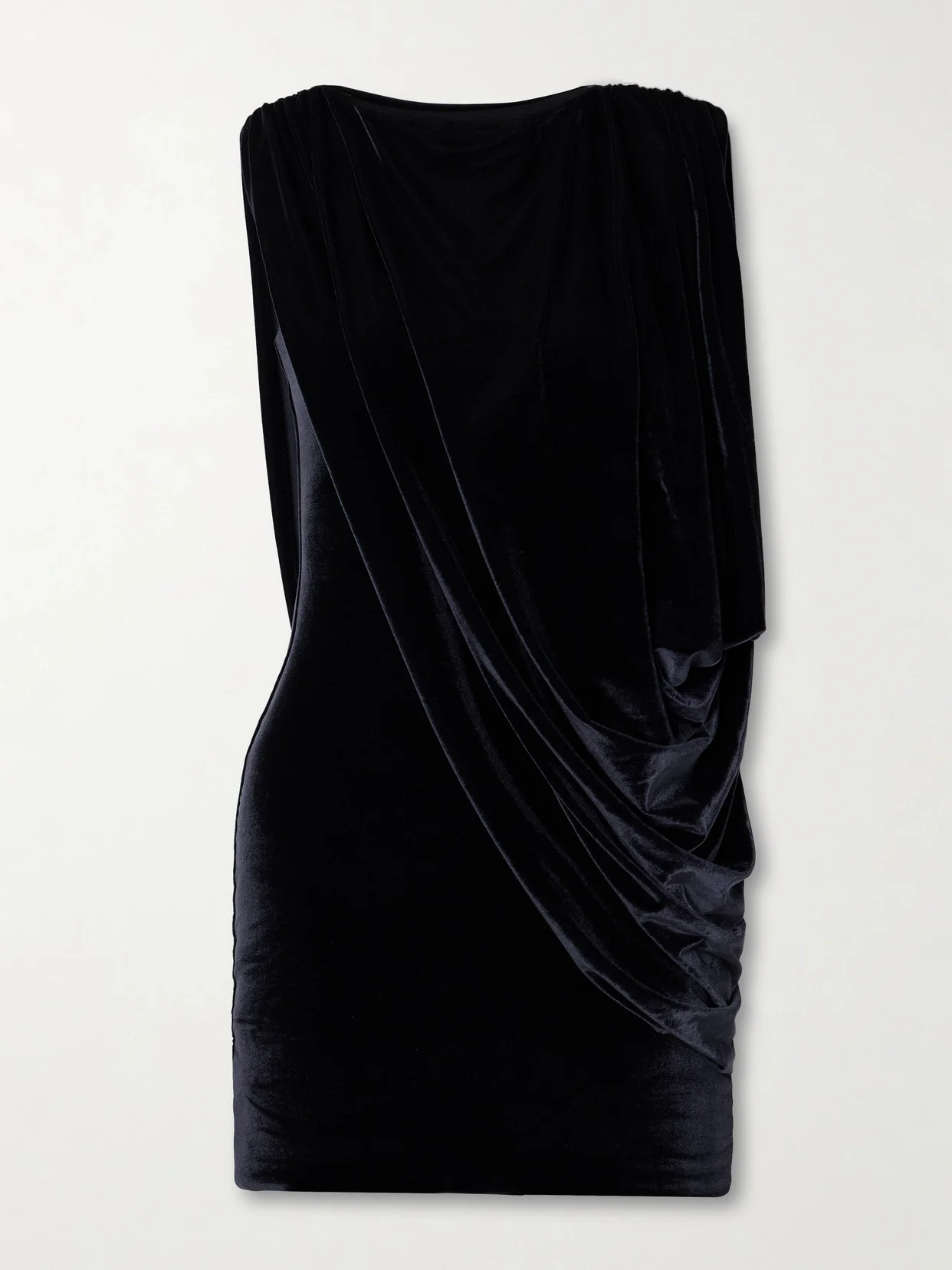 Ricaurte Draped Stretch-velvet Mini Dress - 1