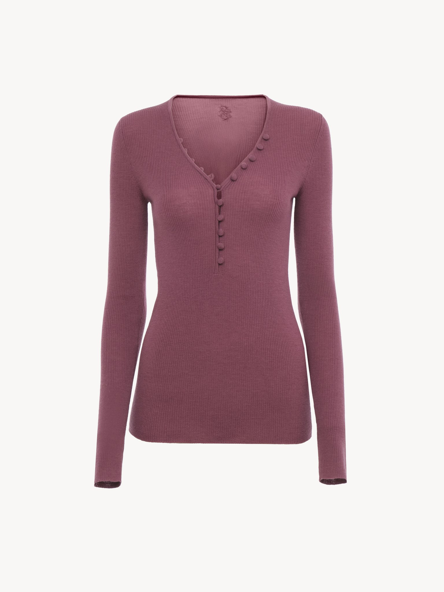 HENLEY SHIRT IN A MERINO WOOL KNIT - 2