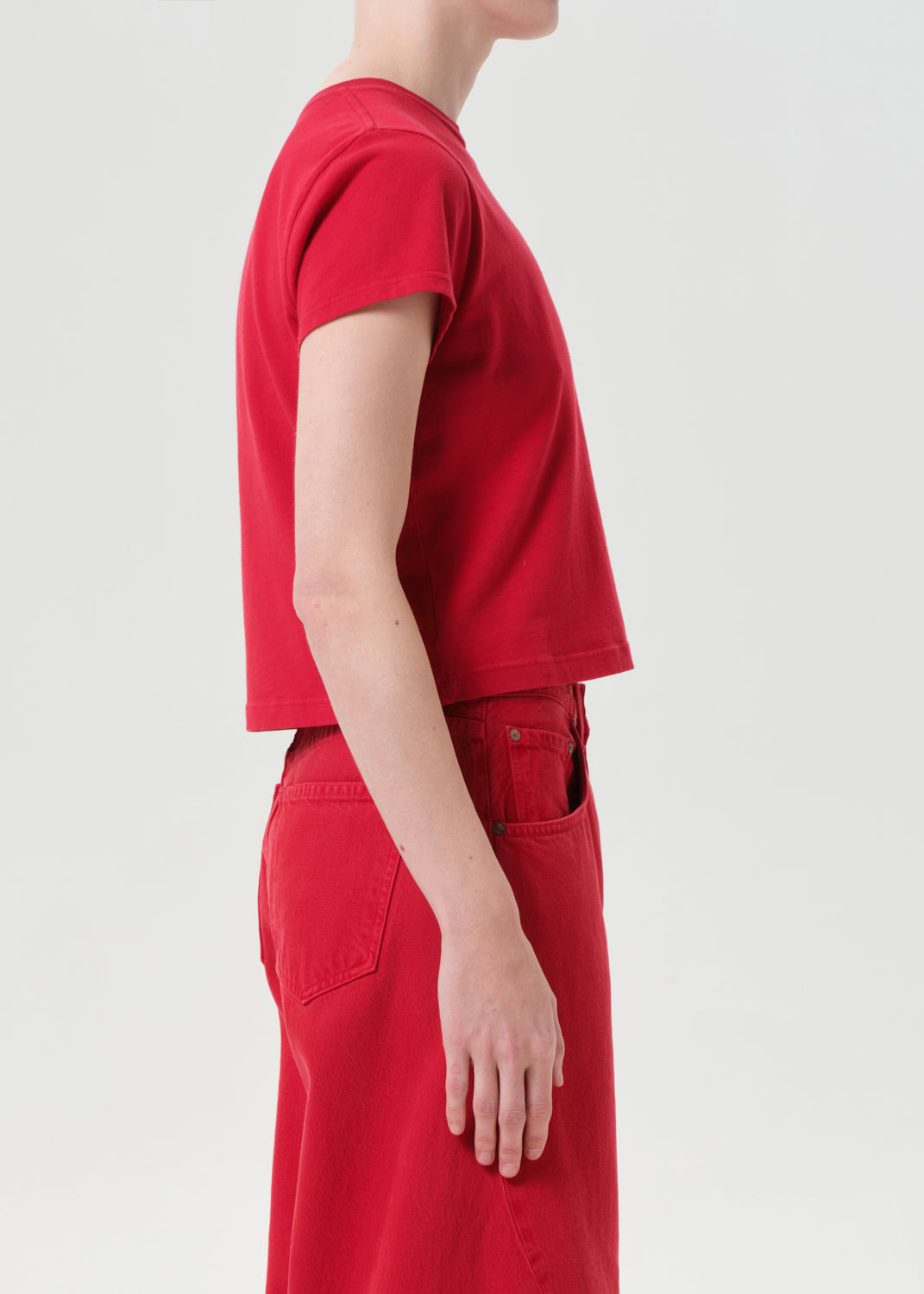 ADINE SHRUNKEN TEE IN TOMATO - 5