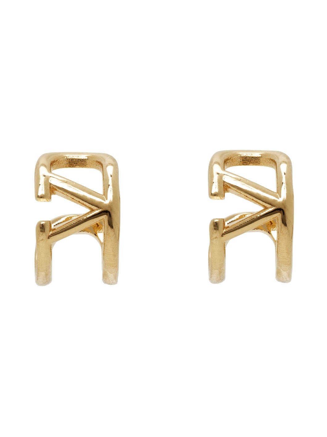 Gold Mini VLogo Signature Earrings - 1