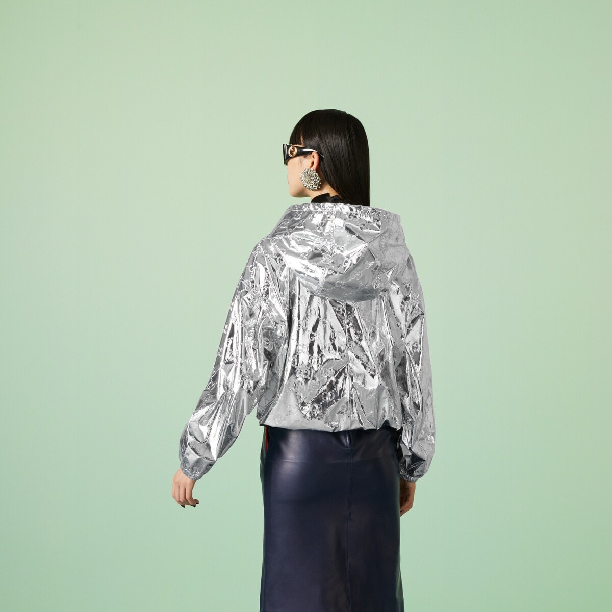 GG embossed fabric bomber jacket - 6