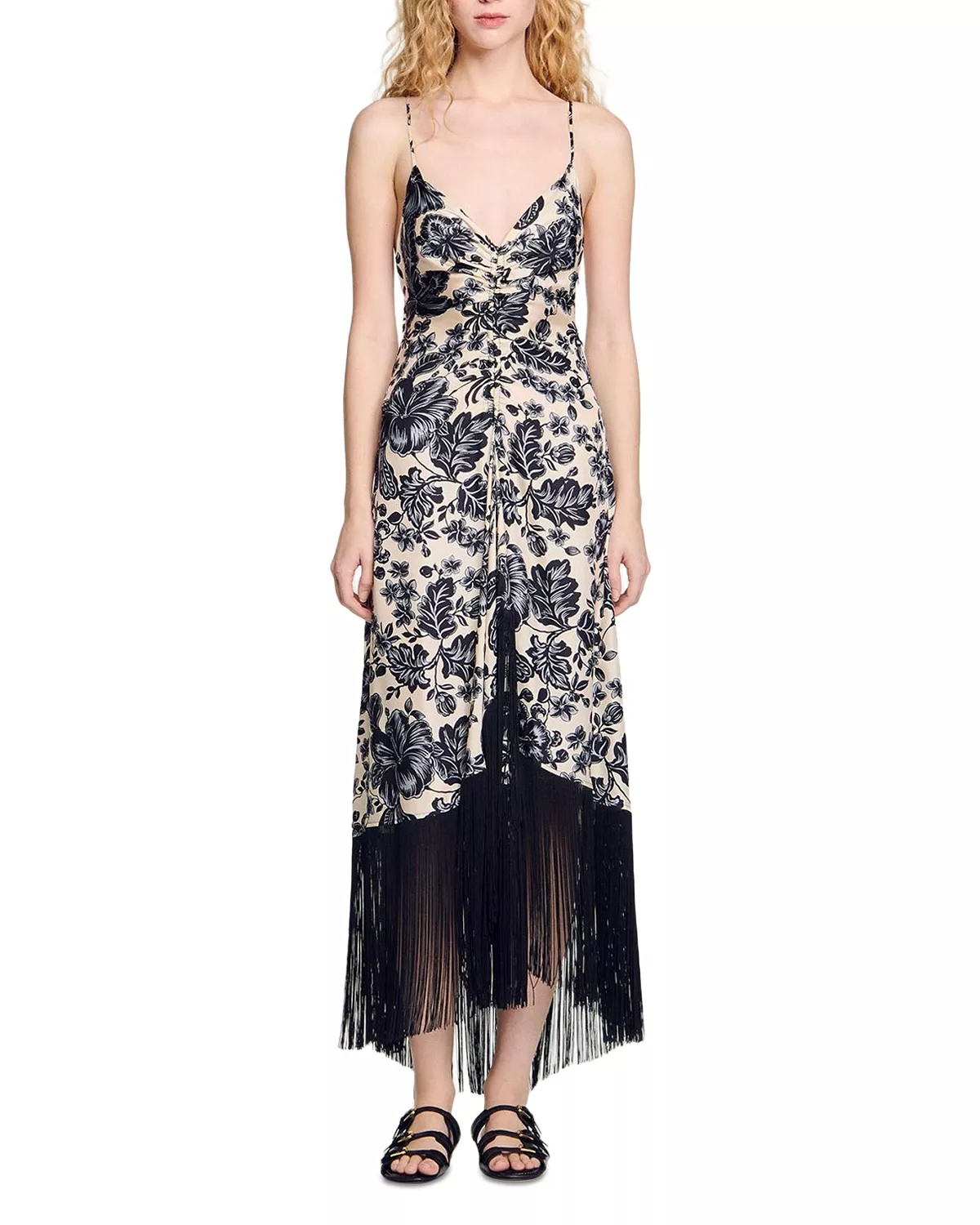 Floral Print Maxi Dress - 1