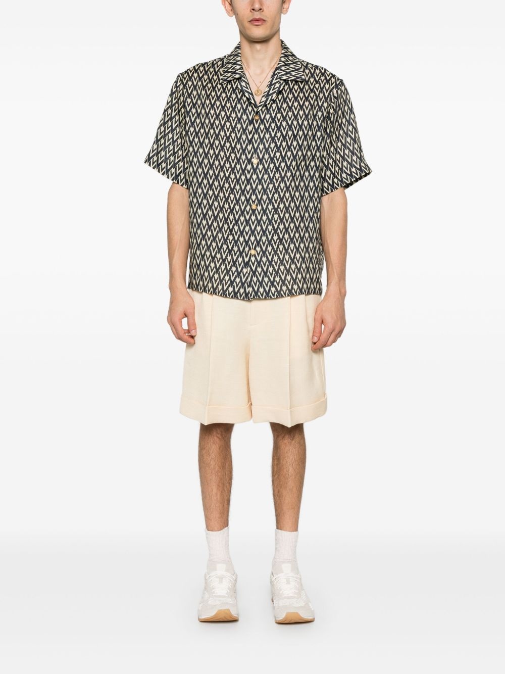 textured shorts - 2