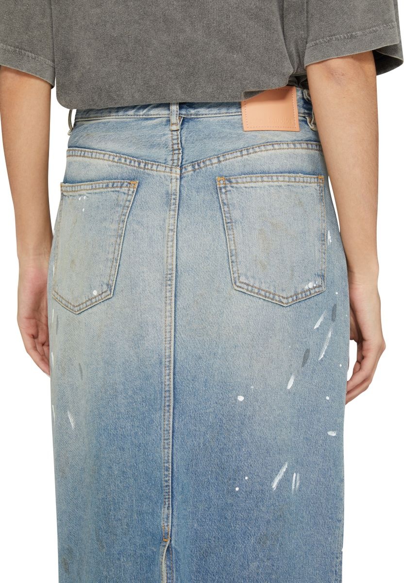 Denim long skirt - 5